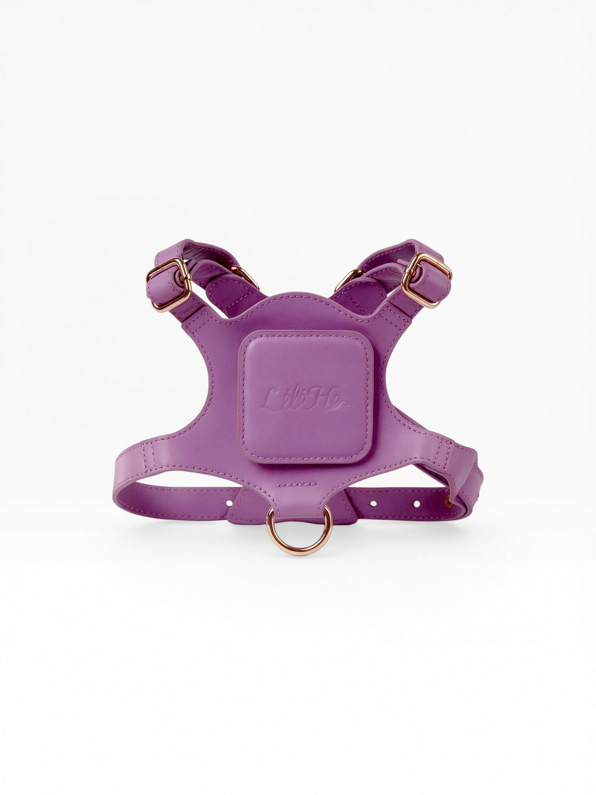LAVANDER GLOW LEATHER PET HARNESS