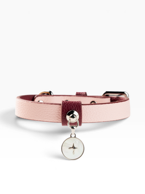 MOP CHARM LEATHER DOG COLLAR